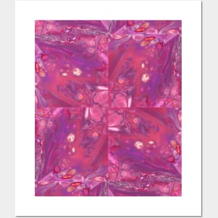 Pink Flower Swirl Posters and Art